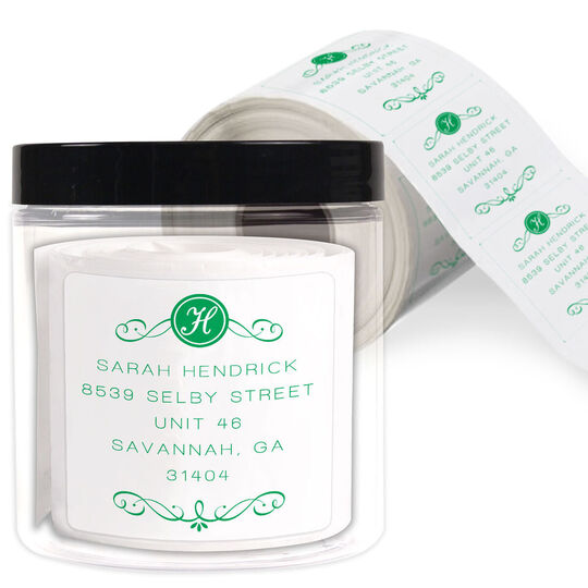 Scroll Initial Square Address Labels